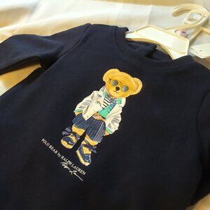 New Polo Ralph Lauren Polo Bear babygirl navy blue children's 2pc set 9mths